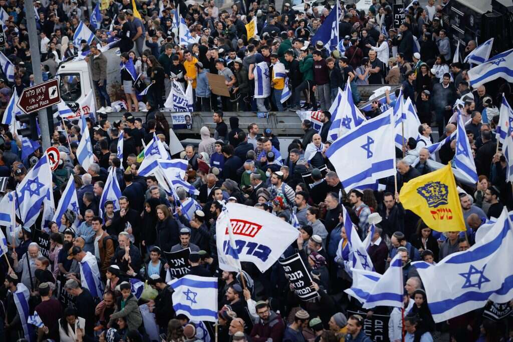 ההפגנה בירושלים בעד הרפורמה המשפטית. | אריק מרמור/פלאש90