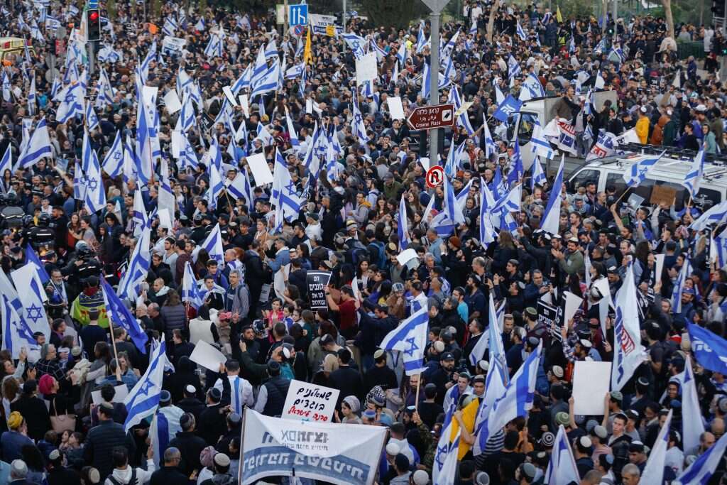 הפגנת הימין בירושלים בעד הרפורמה המשפטית | אריק מרמור/פלאש90