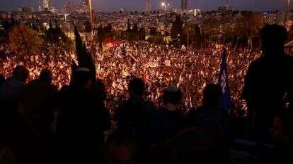 ההפגנה בירושלים בעד הרפורמה המשפטית. | אריק מרמור/פלאש90
