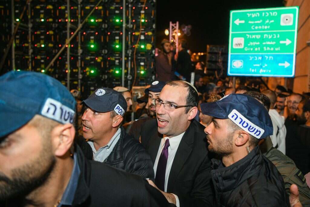 ח"כ שמחה רוטמן בהפגנת הימין בעד הרפורמה במערכת המשפט. | אריה לייב אברמס - פלאש 90