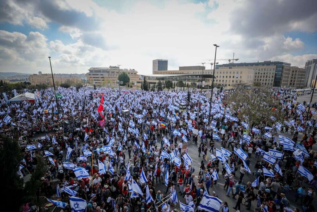 הפגנת הימין בעד הרפורמה במערכת המשפט בירושלים. | Jamal Awad - פלאש 90