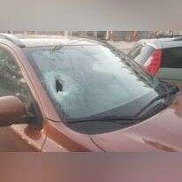 מכונית המתיישבים לאחר התקיפה