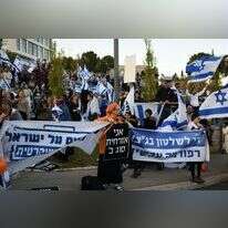 הפגנת הימין נגד עצירת הרפורמה המשפטית. | גילי יערי, פלאש 90