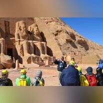 ברמן בסיור במקדש רעמסס השני באבו־סימבל. | באדיבות המצולם