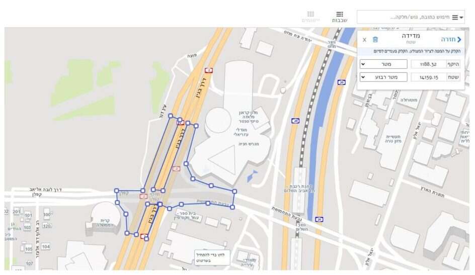 שטח ההפגנה בתל אביב.