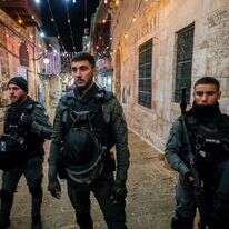 כוחות מג"ב ליד זירת האירוע. ג׳מאל עוואד