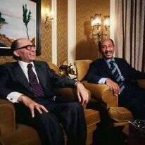 סאדאת עם בגין. | גטי אימג'ס