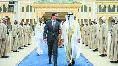 נשיא סוריה אסד ומוחמד בן זאיד באבו דאבי. | גטי אימג'ס נשיא סוריה אסד ומוחמד בן זאיד באבו דאבי. | גטי אימג'ס