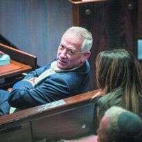 גנץ במליאת הכנסת. | יונתן זינדל, פלאש 90