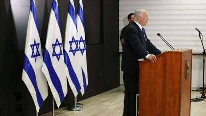 נתניהו בהצהרה. | גדעון מרקוביץ'/TPS