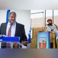 אל"מ אבינועם אמונה (מימין) והשר לביטחון לאומי איתמר בן גביר