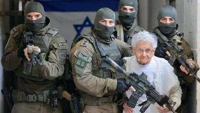 מפקד יחידת מצדה וסבתו ביאנקה ביום השואה. | דוברות המשטרה