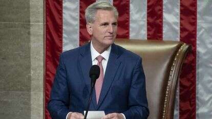 יו"ר בית הנבחרים האמריקני, קווין מקארת'י. | EPA/Michael Reynolds יו"ר בית הנבחרים האמריקני, קווין מקארת'י. | EPA/Michael Reynolds