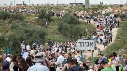 הצעדה לאביתר בחול המועד פסח, בשנה שעברה. | שריה דיאמנט, פלאש 90