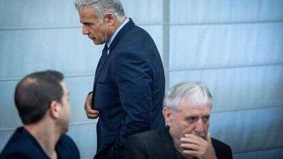 לפיד בכנסת, שלשום. | יונתן זינדל, פלאש 90