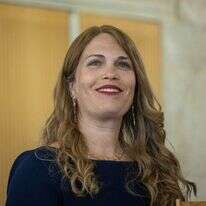 ורד בן סעדון בכנסת לקראת טקס הדלקת המשואות לרגל יום העצמאות ה-75 למדינת ישראל. | יונתן זינדל, פלאש 90