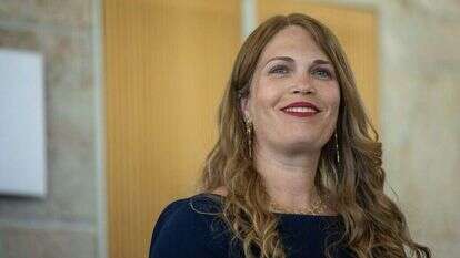 ורד בן סעדון בכנסת לקראת טקס הדלקת המשואות לרגל יום העצמאות ה-75 למדינת ישראל. | יונתן זינדל, פלאש 90