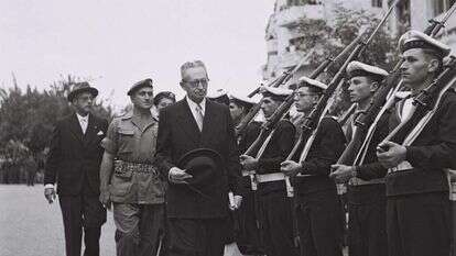 טקס השבעת נשיא המדינה יצחק בן־צבי בכנסת, 1952. | טדי בראונר, לע"מ