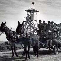 חיילי נחלאים א' יוצאים לעבודה חקלאית, 1952. | באדיבות ארכיון נחל עוז