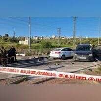 זירת ניסיון הפיגוע בצומת גיתי שבשומרון. | רפי אביטל/TPS