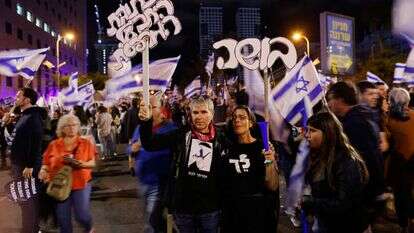 הפגנה בקפלן נגד הרפורמה ונתניהו. | אריק מרמור, פלאש 90
