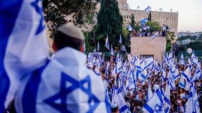 ההפגנה בעד הרפורמה המשפטית בירושלים. | אריק מרמור, פלאש 90