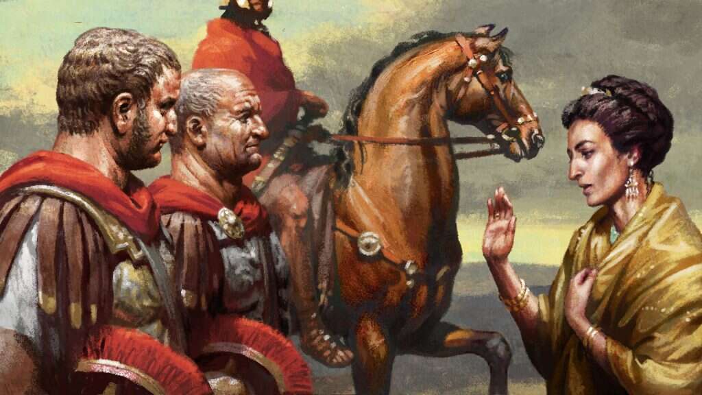 היסטוריה רלוונטית. מתוך הסרט "אגדת חורבן". ציור: דוד פולונסקי ומיכאל פאוסט