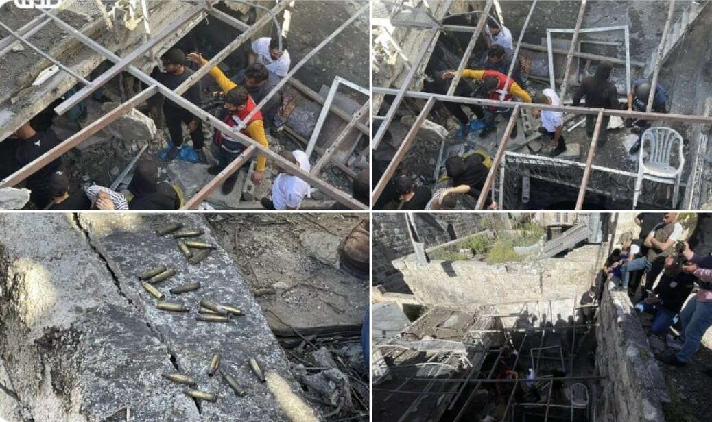 הבית ההרוס בו הסתתרו המחבלים