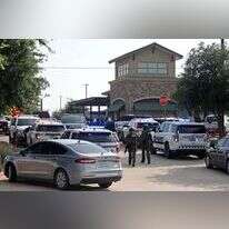 כוחות משטרה מחוץ לזירת האירוע בטקסס. | גטי אימג'ס/AFP