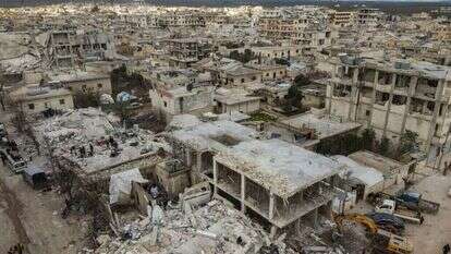 העיר ג'נדריס שבצפון סוריה, לאחר רעידת אדמה. | סלוואן ג'ורג'ס, הוושינגטון פוסט