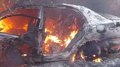 רכב החולייה שחוסלה בדרך להוצאת פיגוע נ"ט בחאן יונס