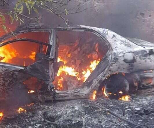 רכב החולייה שחוסלה בדרך להוצאת פיגוע נ"ט בחאן יונס