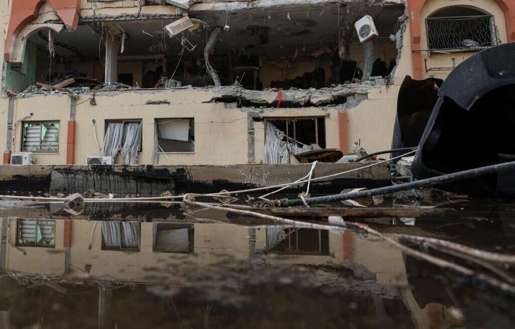 בית שנפגע באחת מההתקפות האוויריות בעזה. | AFP
