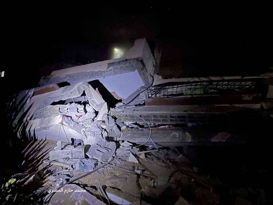 בית משפחת אלמסרי לאחר תקיפת צה"ל. | סוכנות הידיעות שיהאב