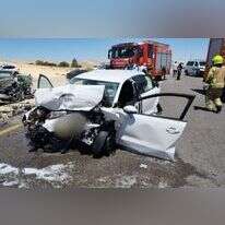 זירת התאונה בה נהרג מעין דומנוביץ'. | תיעוד מבצעי מד"א