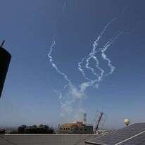 השיגורים מעזה לעבר ישראל. | עאבד רחים לטיף, פלאש 90