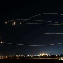 יירוטים של כיפת ברזל, הערב. | יונתן זינדל/פלאש90