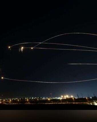 יירוטים של כיפת ברזל, הערב. | יונתן זינדל/פלאש90