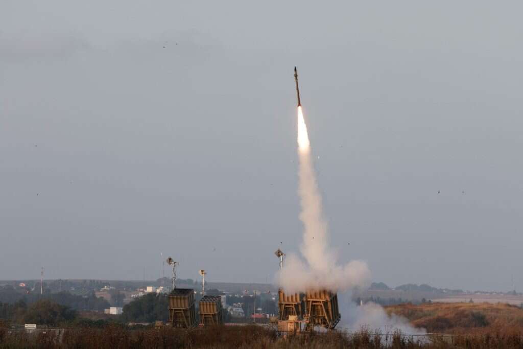 כיפת ברזל בפעולה, השבת. | AFP