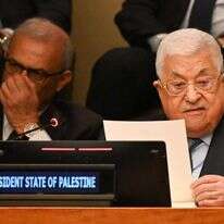 ראש הרשות הפלסטינית, אבו מאזן, באו"ם. | AFP