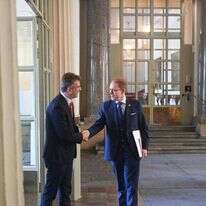 שר החוץ אלי כהן ומקבילו השוודי טוביאס בילסטרום. | MAG, שגרירות ישראל בשוודיה