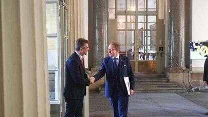 שר החוץ אלי כהן ומקבילו השוודי טוביאס בילסטרום. | MAG, שגרירות ישראל בשוודיה