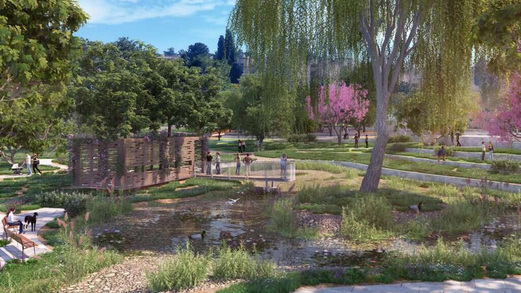 פארק קשאני. הדמיה: אב אדריכלות נוף פארק קשאני. הדמיה: אב אדריכלות נוף