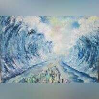 שימוש מתוחכם בידע ובאחיזת עיניים עומד מאחורי ניסי התנ"ך, לשיטת הרמב"ם. Etty Barclay , "קריעת ים סוף", 2017