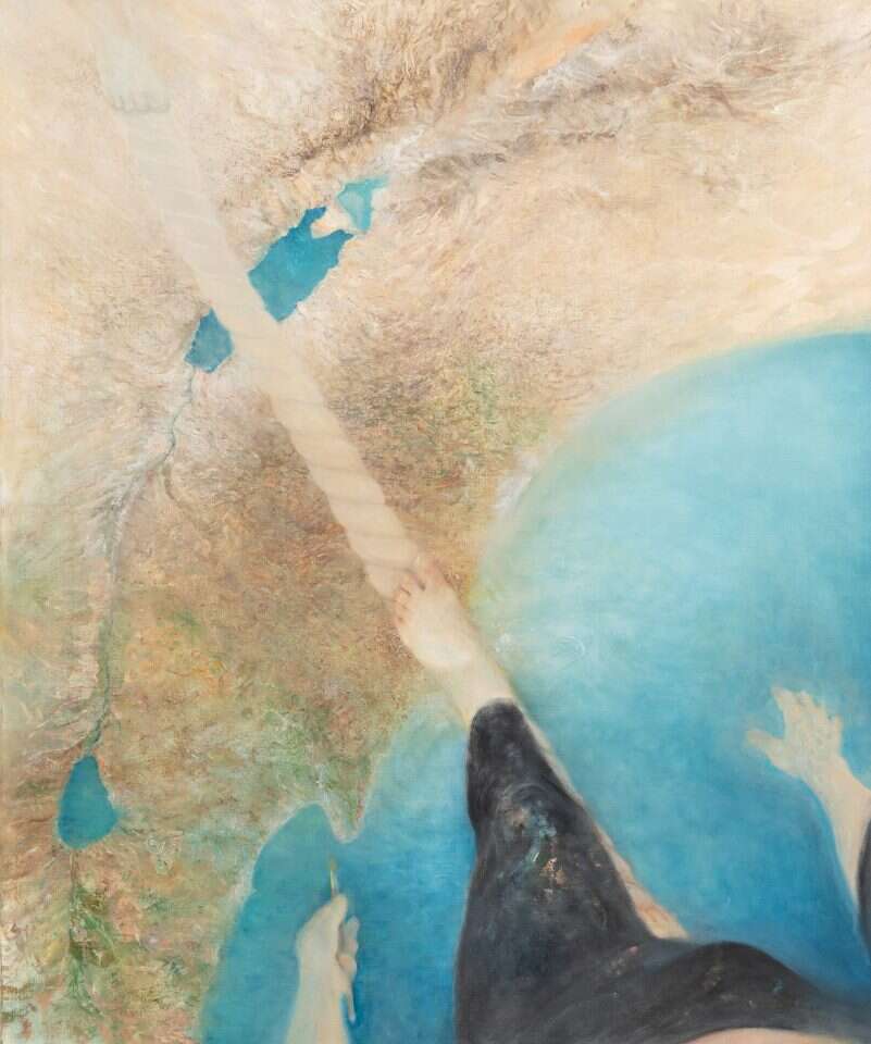 רות קסטנבאום בן־דב, "חבל ארץ", שמן על בד. | דרור מילר רות קסטנבאום בן־דב, "חבל ארץ", שמן על בד. | דרור מילר