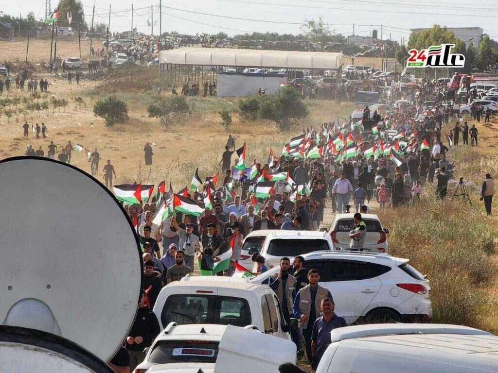 מפגינים בגבול עזה עם ישראל, היום