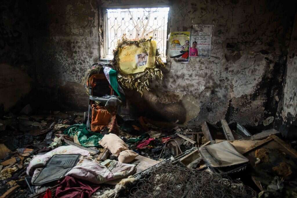 "הכתובת הייתה מרוחה על הקיר, היה ברור שזה יגיע לשם". הבית שהוצת בדומא. | אריק סולטן