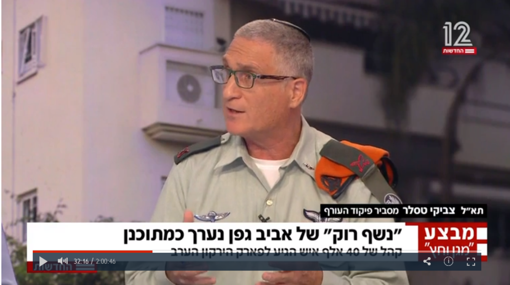 טסלר באולפן במהלך המבצע. | מסך חדשות 12