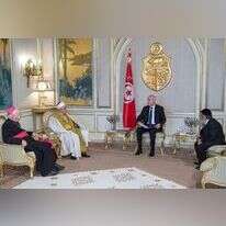 הרב הראשי של תוניסיה, חיים ביתאן, נפגש עם הנשיא קייס סעיד. | AFP