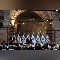 ישיבת הממשלה במנהרות הכותל. | AFP